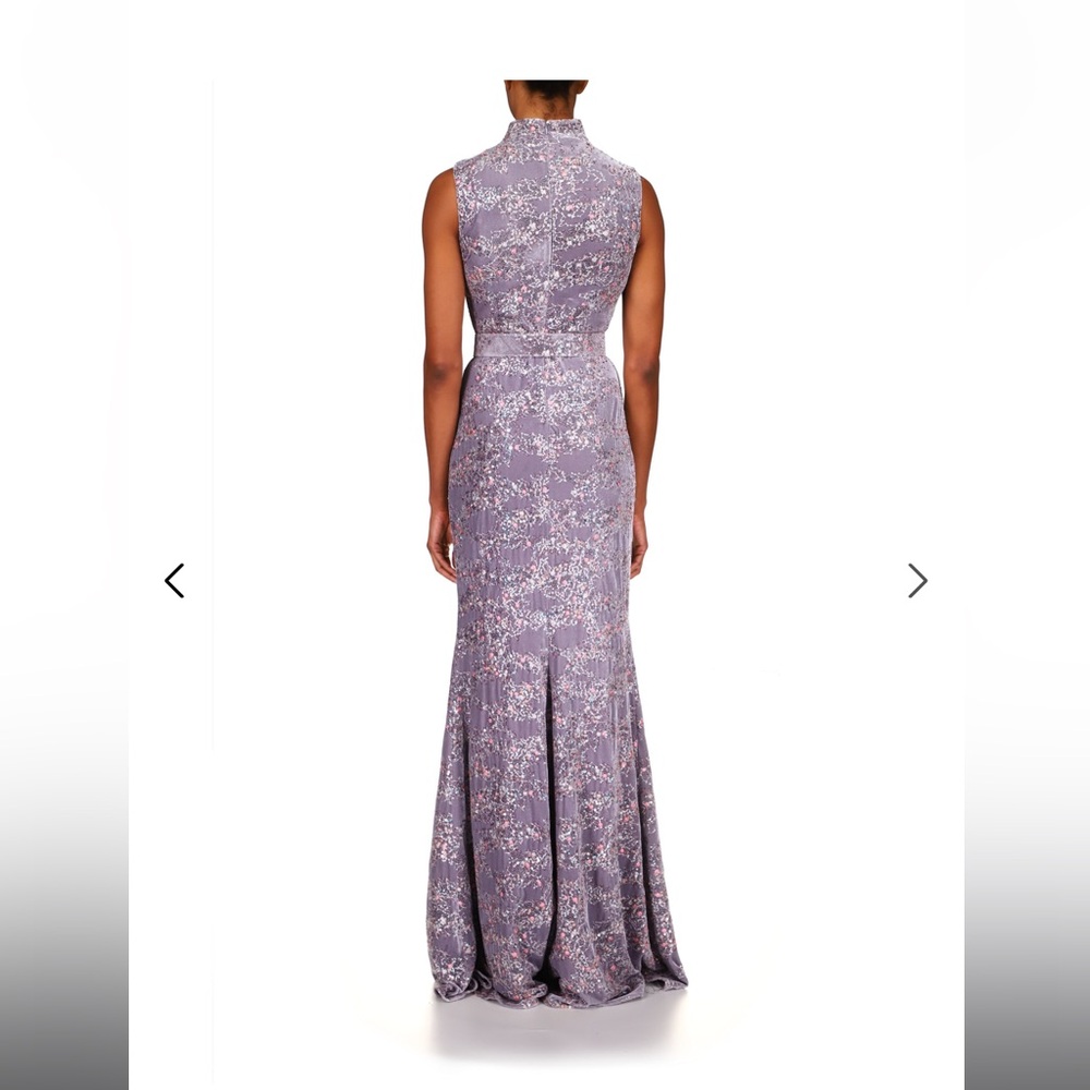 Floral Purple Evening Gown